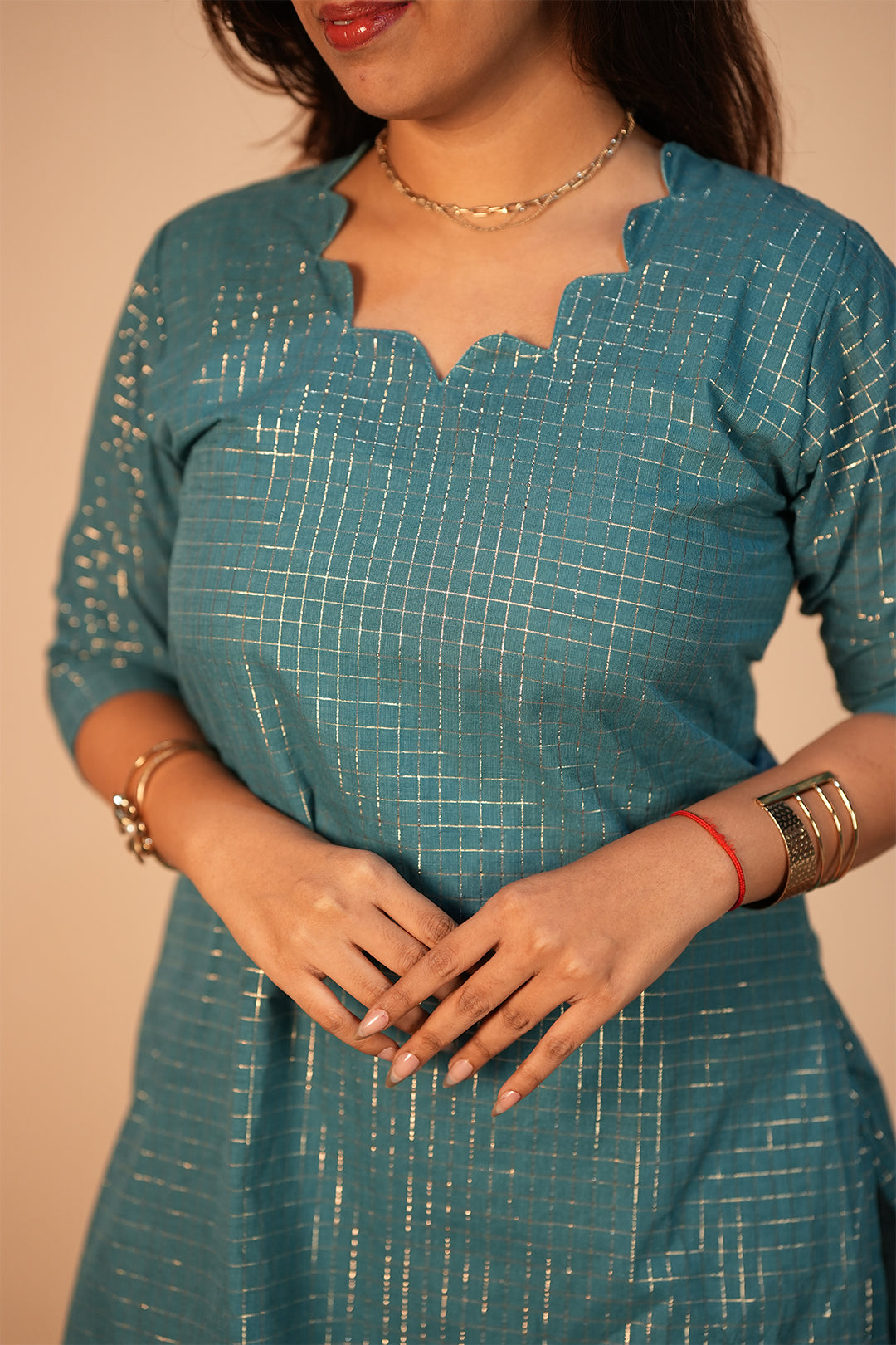 Vannila Checked Kurti