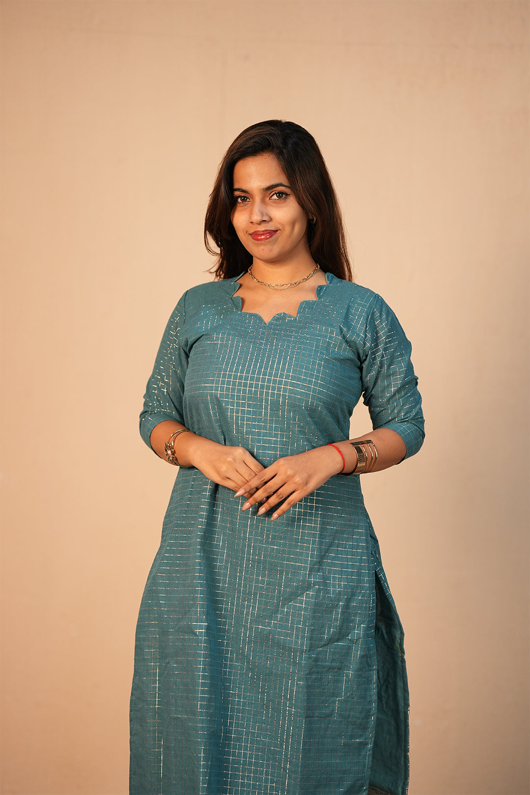Vannila Checked Kurti