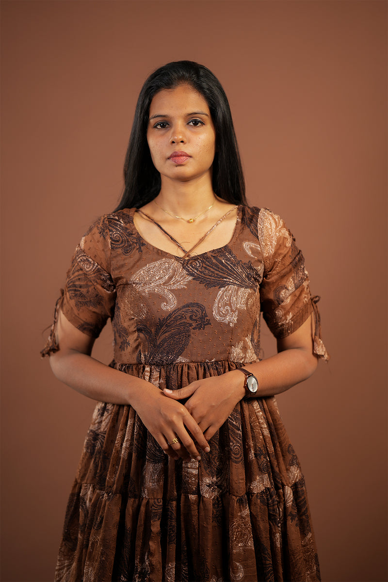 BROWN FLORAL