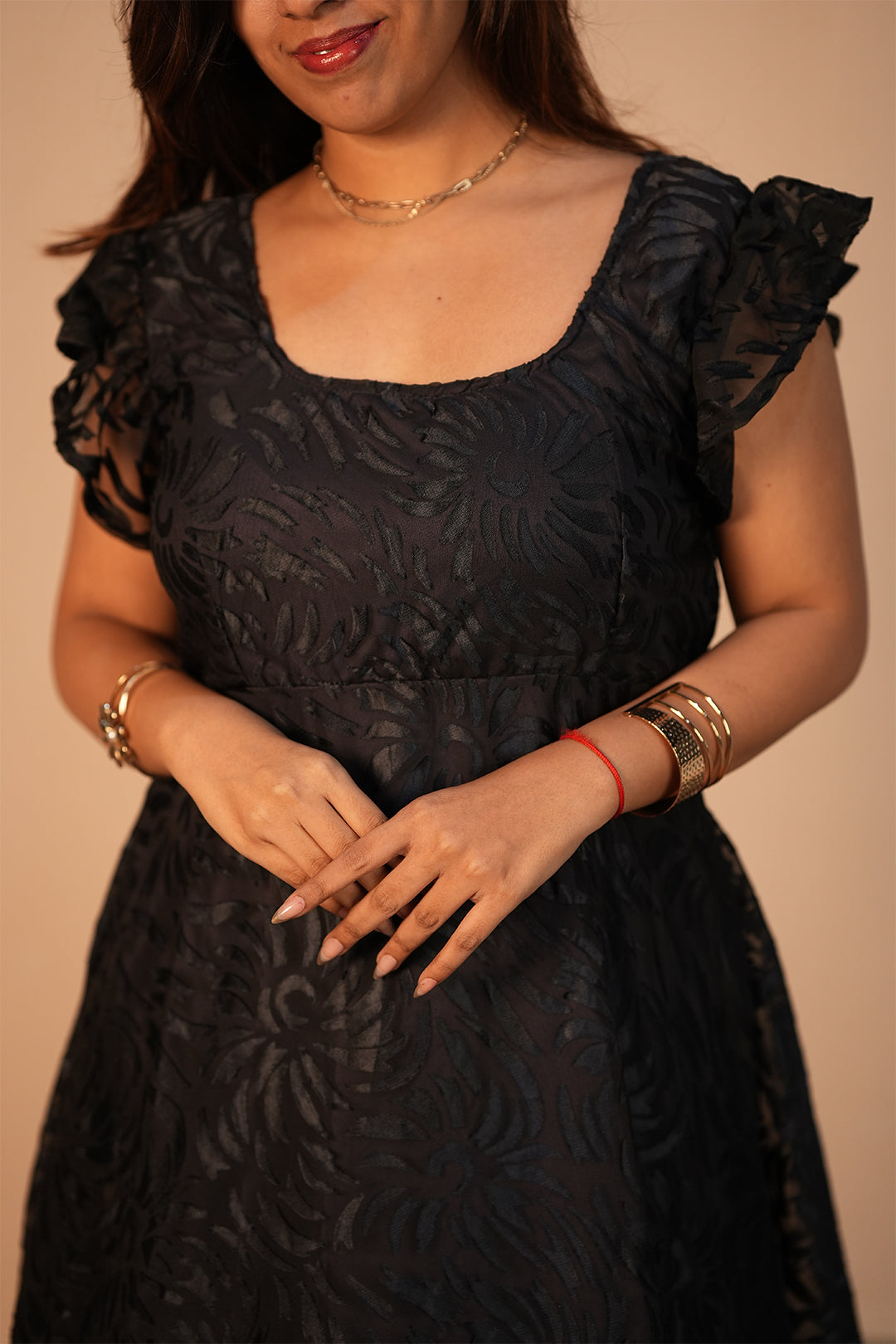Black Bloom Burnout Maxi