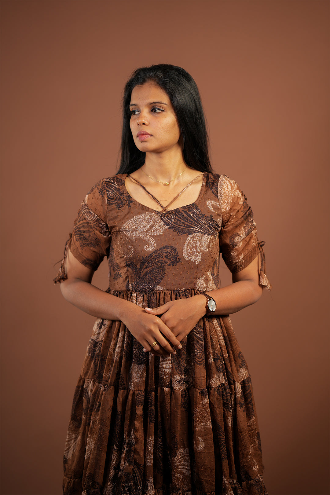BROWN FLORAL