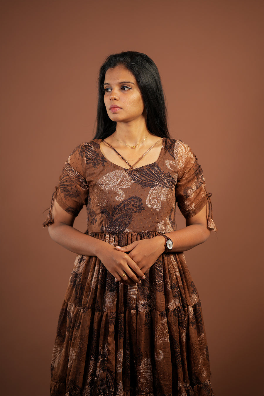 BROWN FLORAL