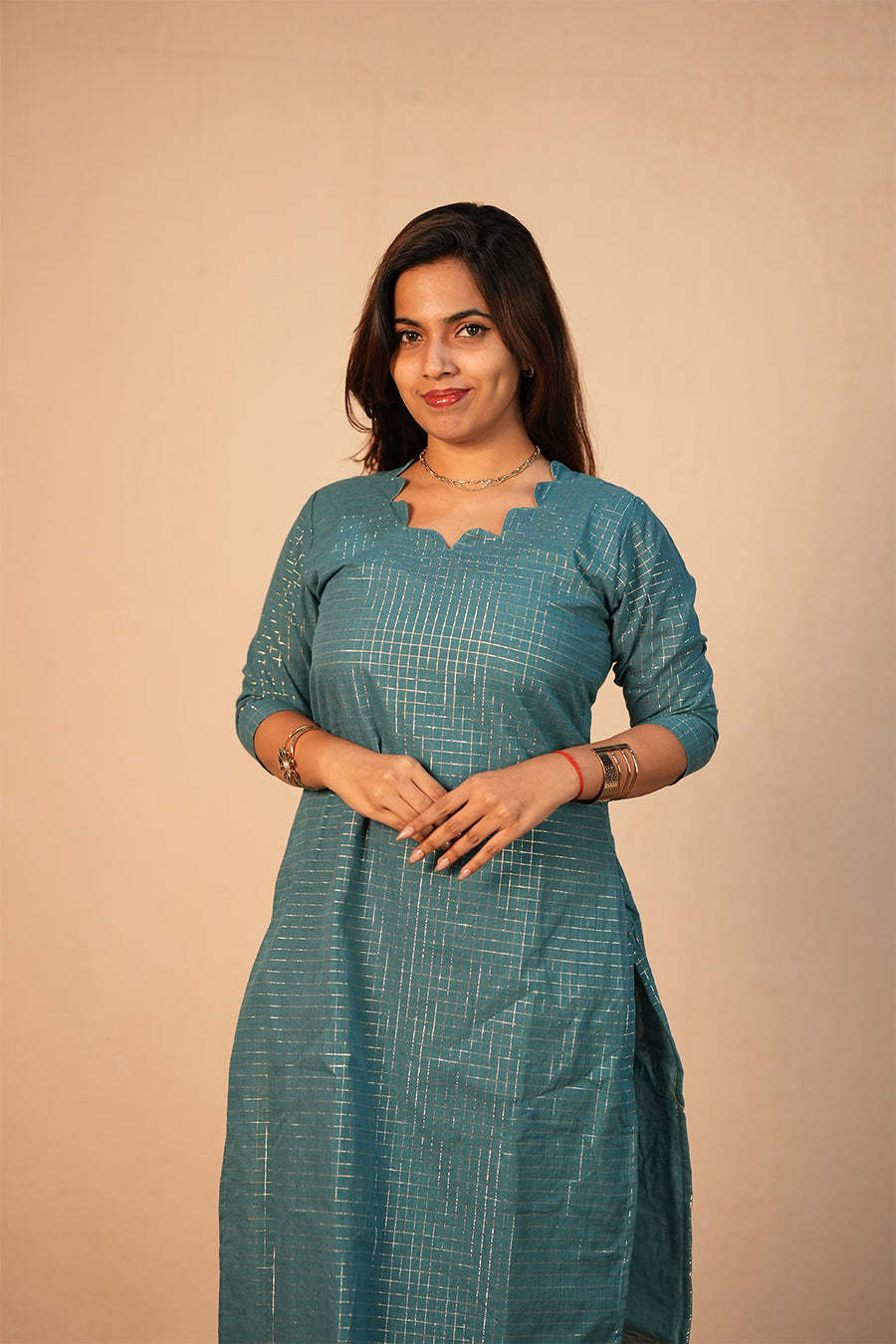 Vannila Checked Kurti