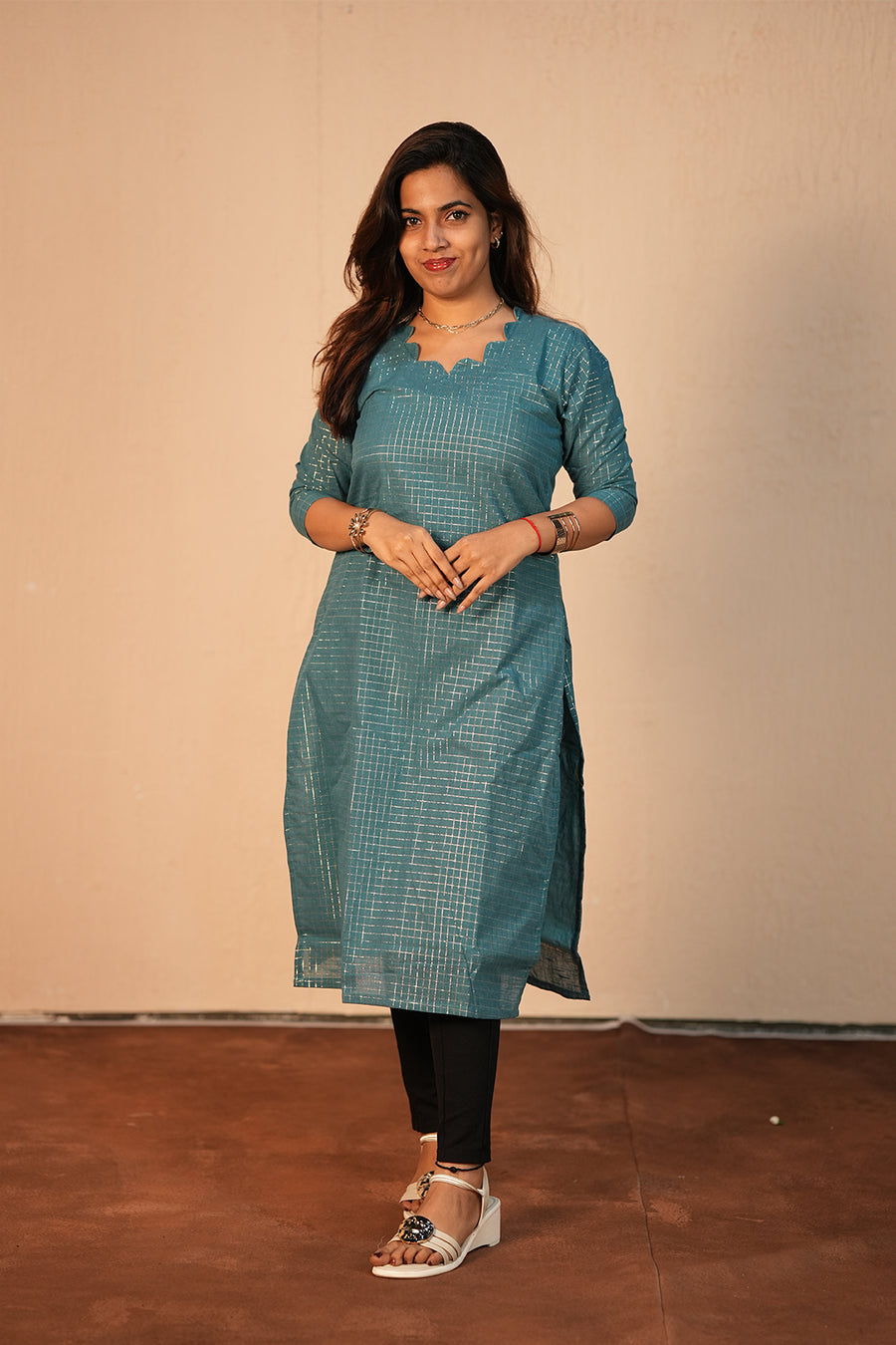 Vannila Checked Kurti