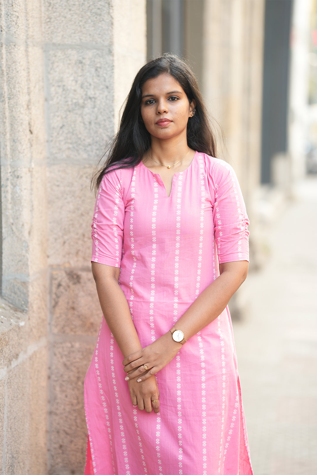 Pink Cloud Handloom Cotton Co-ord Set