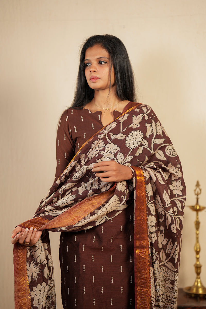 KASHVI BROWN SUIT SET