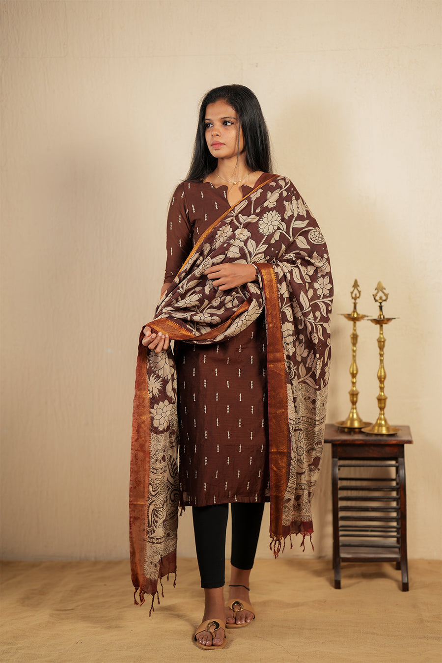 KASHVI BROWN SUIT SET